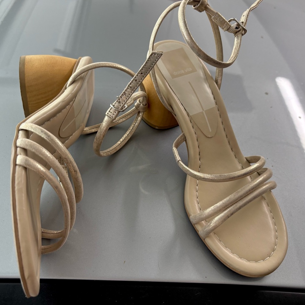 Dolce Vita Cream Strappy Sandals